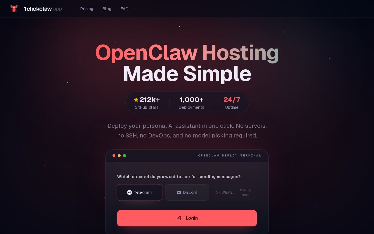 1clickclaw官网截图