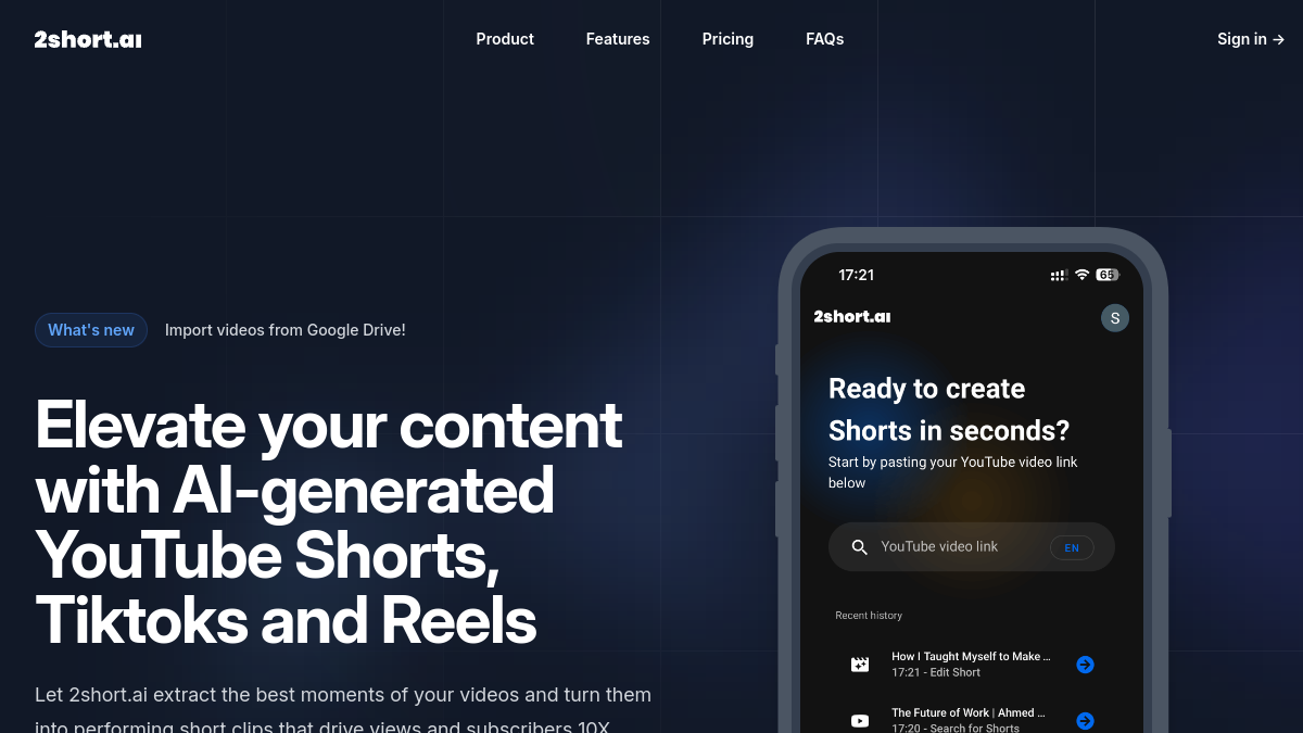 2short.ai官网截图