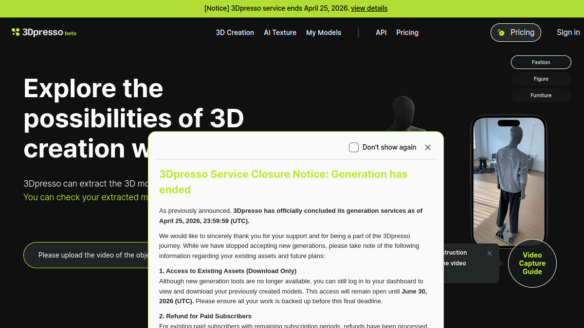 3D Creation官网截图