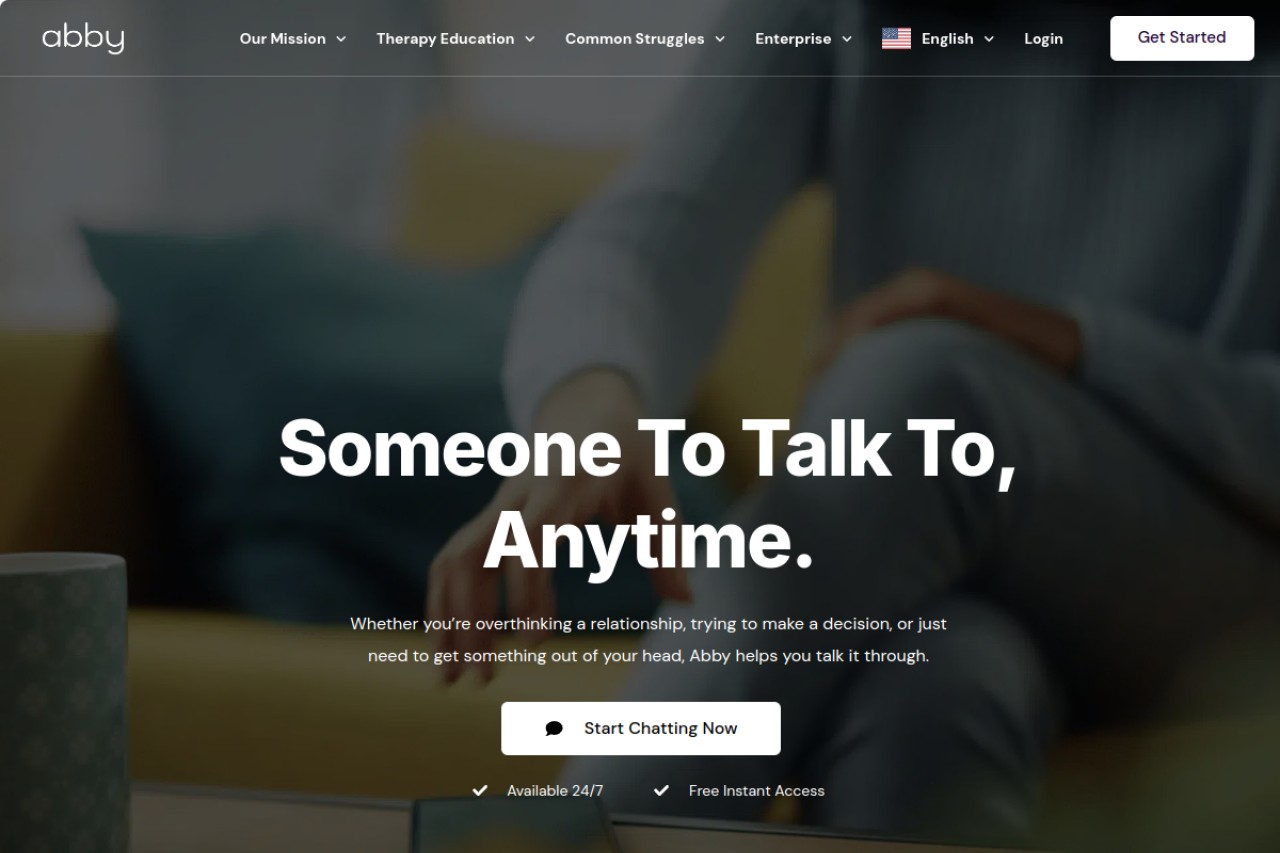 Abby - Your AI Therapist官网截图