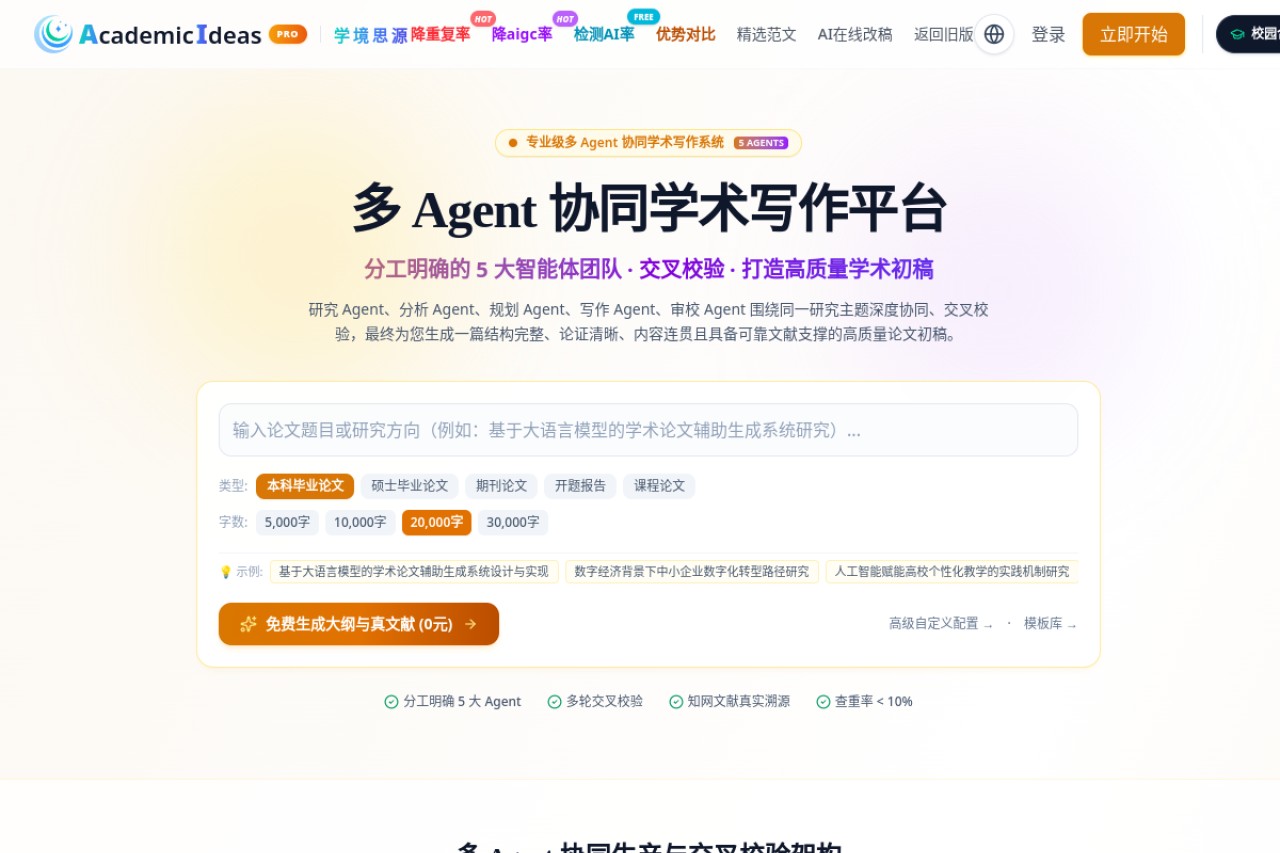 AcademicIdeas官网截图