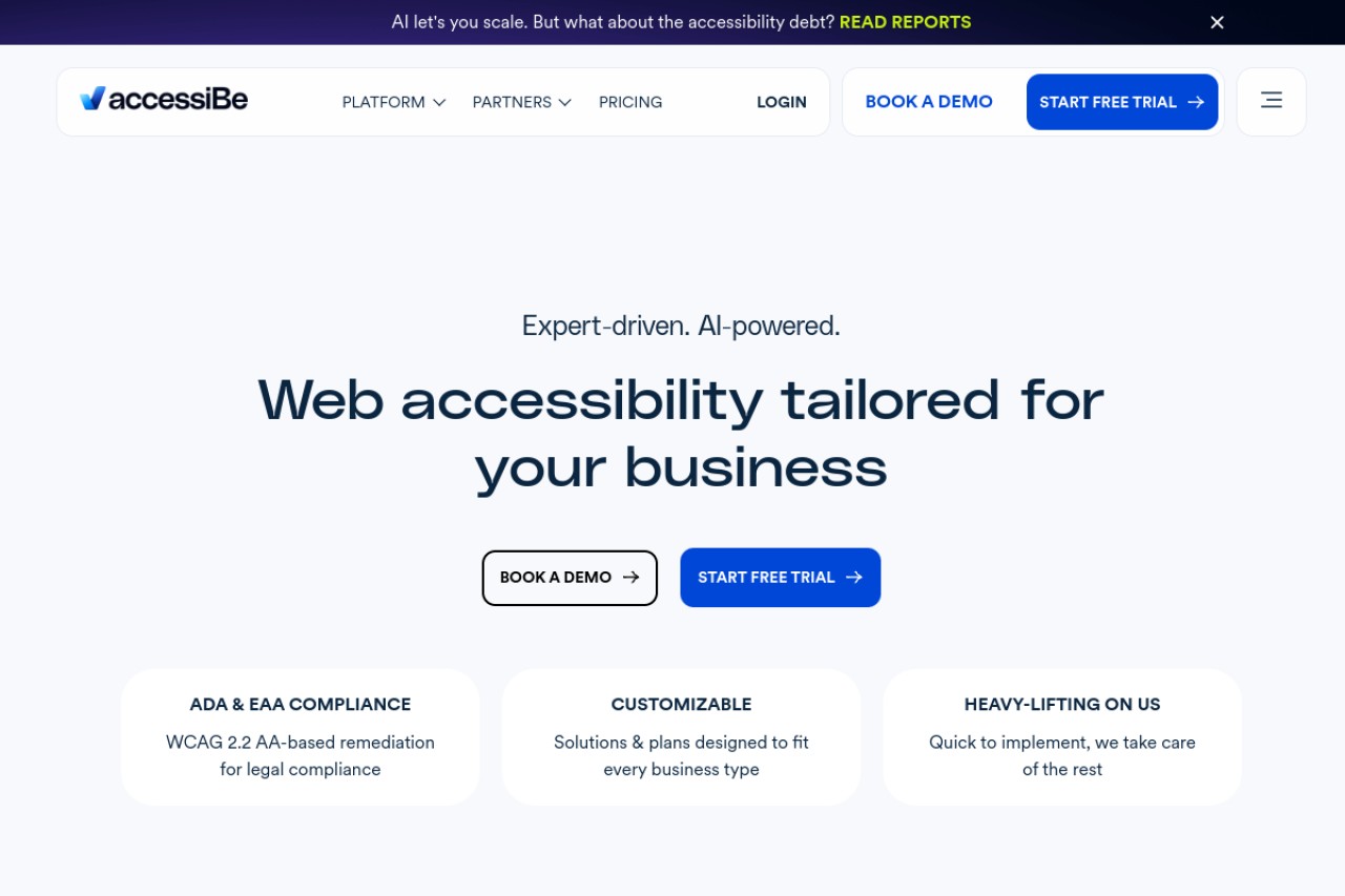 accessiBe官网截图