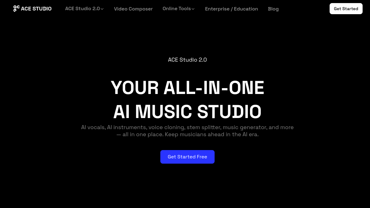 ACE Studio官网截图