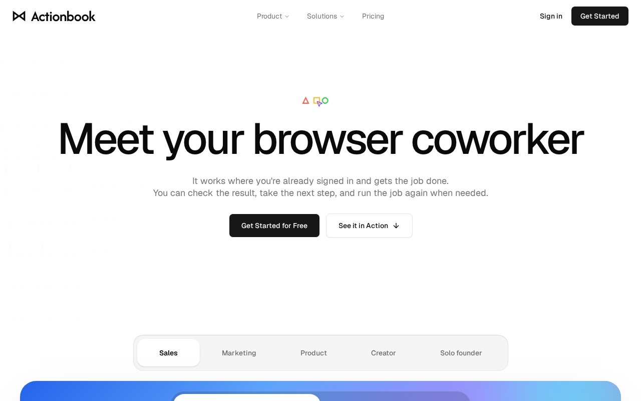 Actionbook | Make your agents act 10x faster with 100x token savings.官网截图