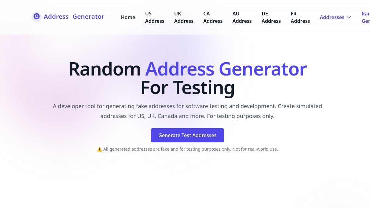 Random Address Generator官网截图