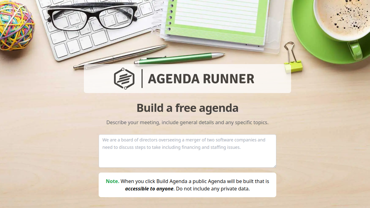 Agenda Runner官网截图