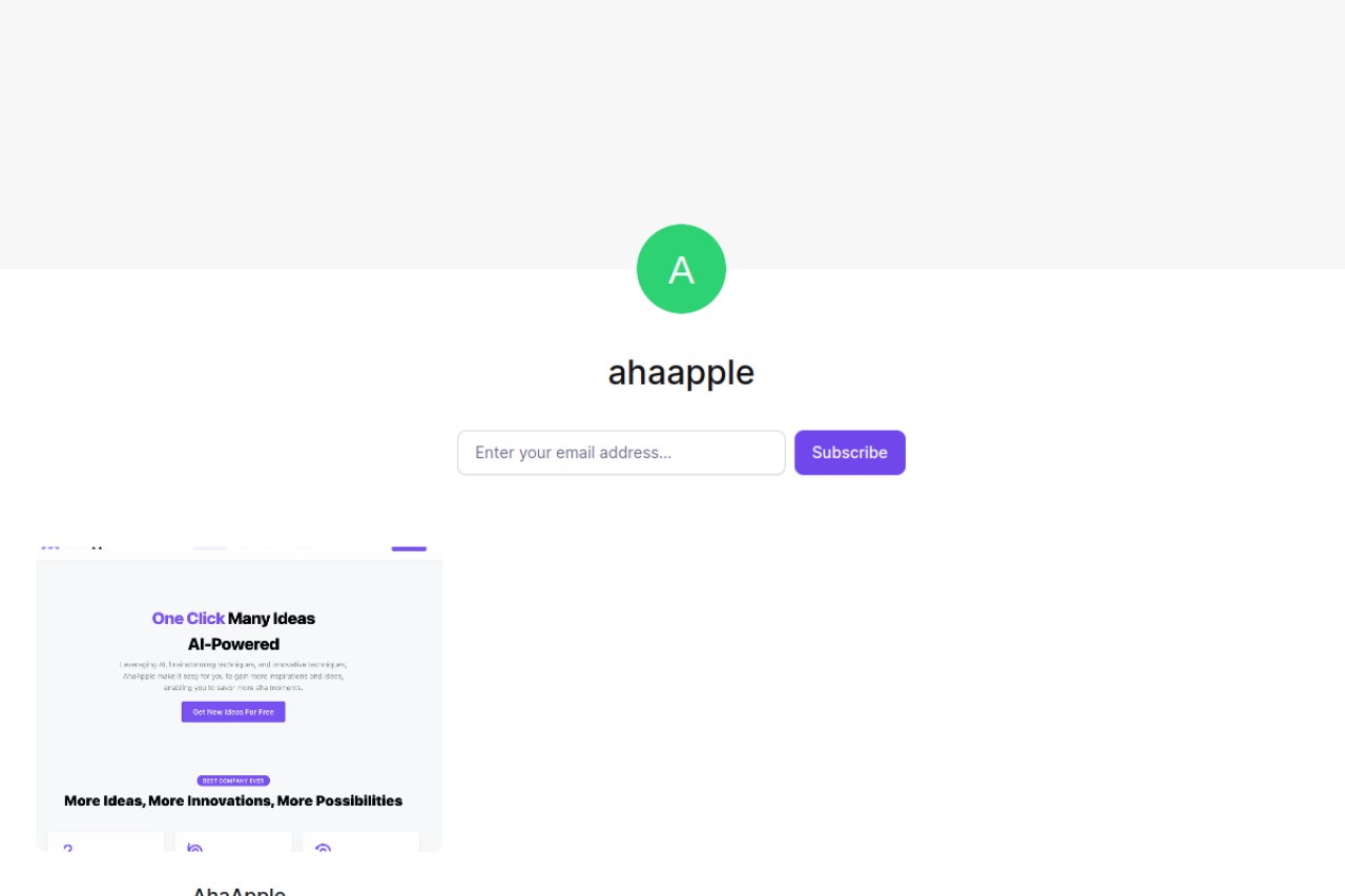 AhaApple官网截图