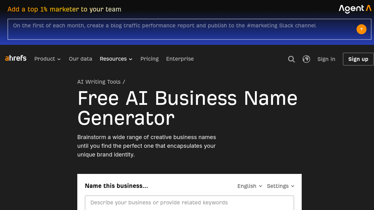 Business Name Generator官网截图