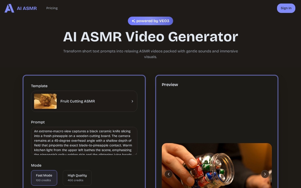 AI ASMR官网截图