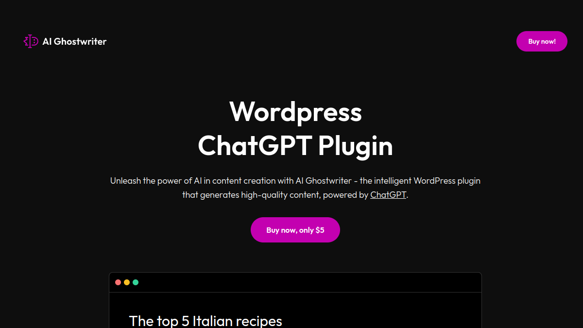 AI Ghostwriter官网截图