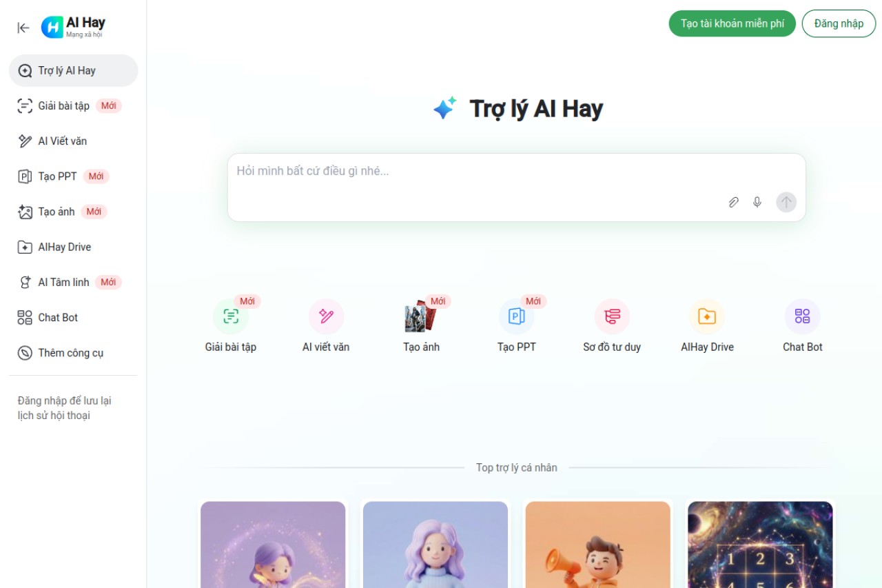 Hỏi đáp AI Hay官网截图