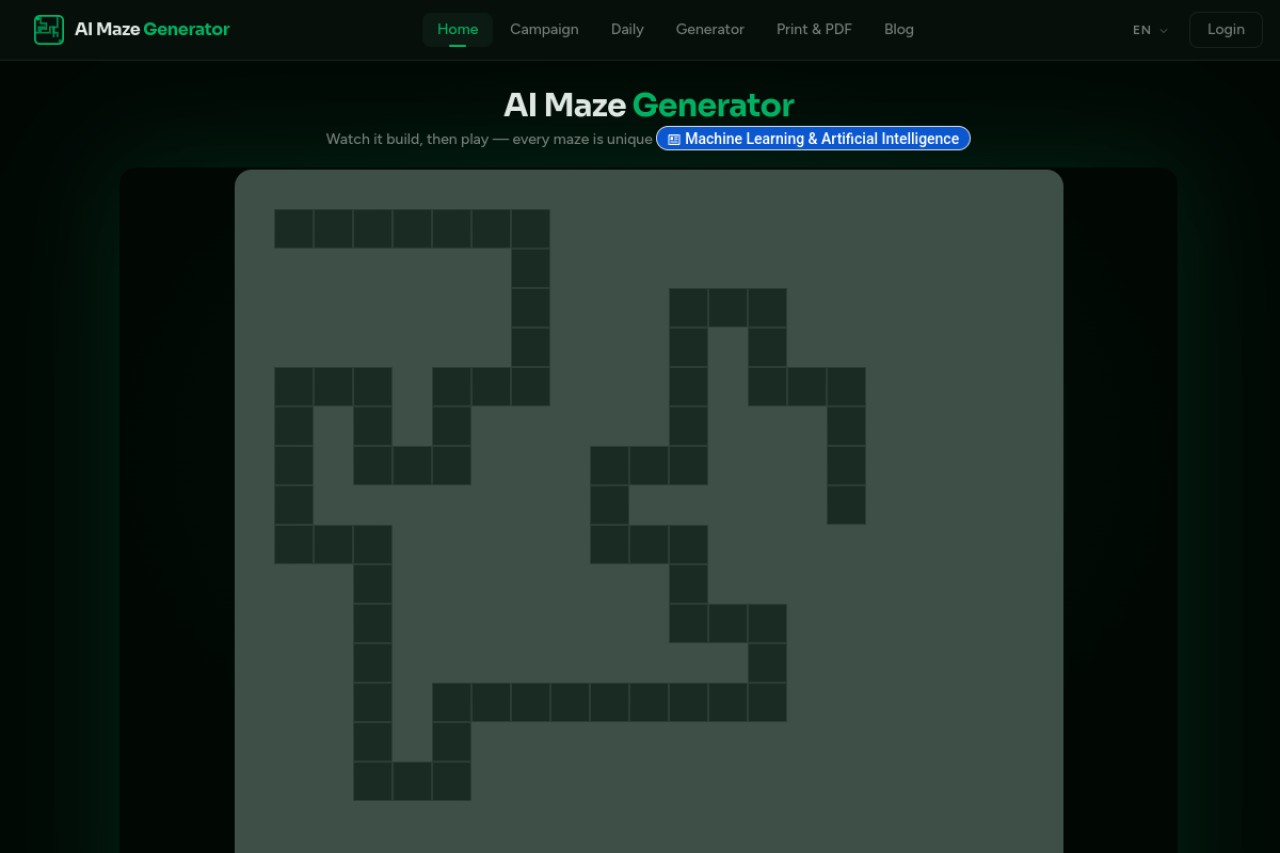 AI Maze generator官网截图