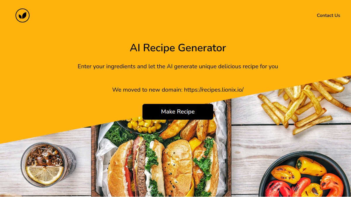 AI Recipe Generator官网截图