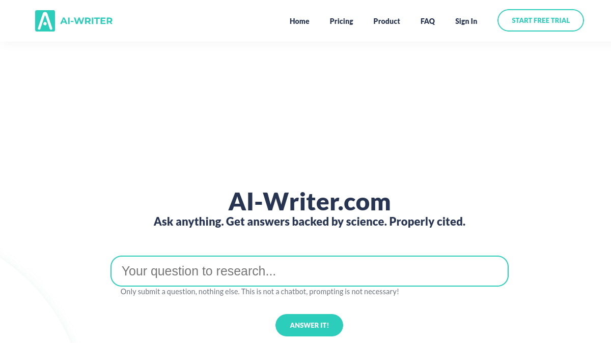 AI-Writer官网截图