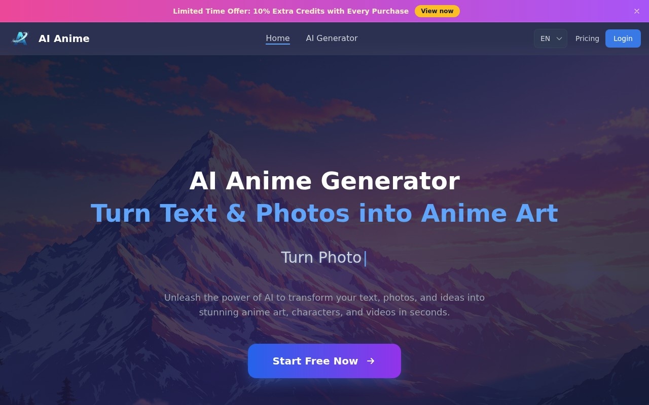AI Anime Generator官网截图
