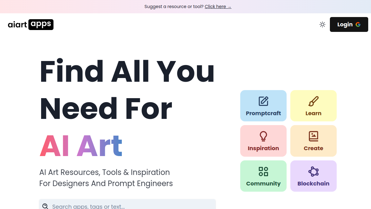 AI Art Apps Database官网截图
