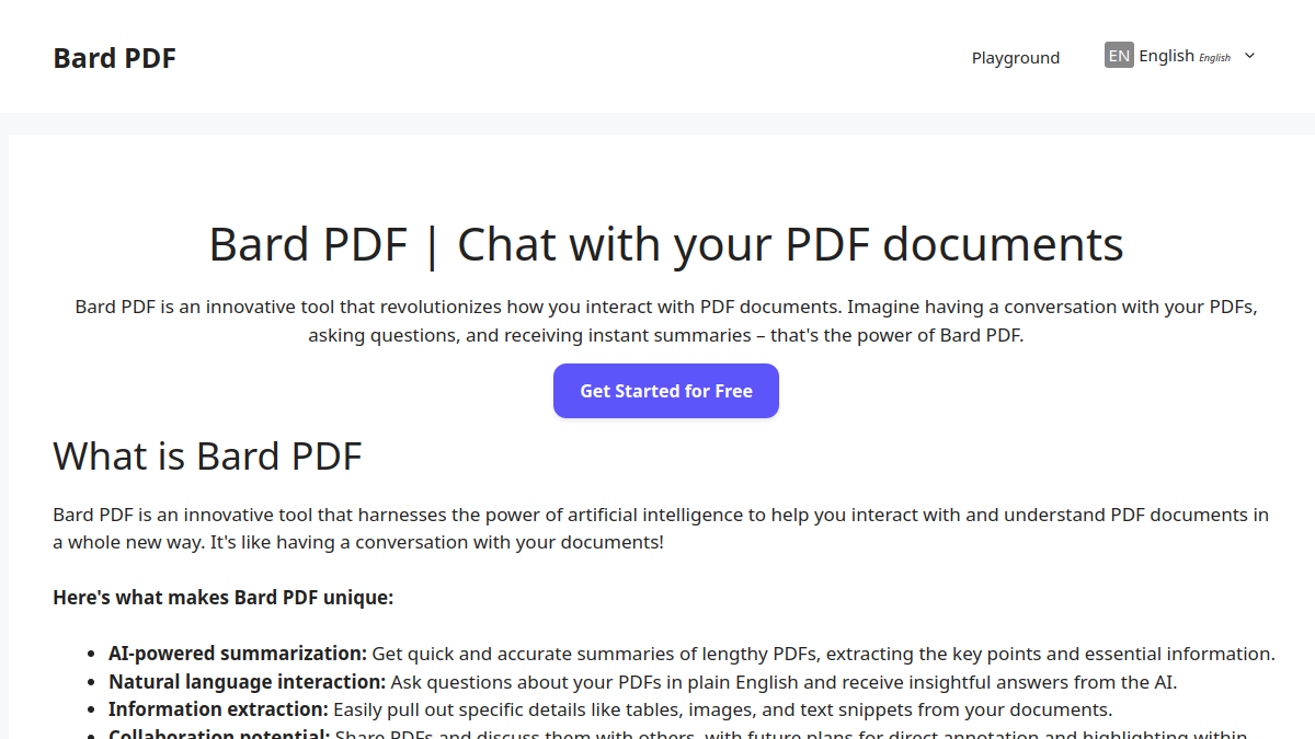 Bard PDF官网截图