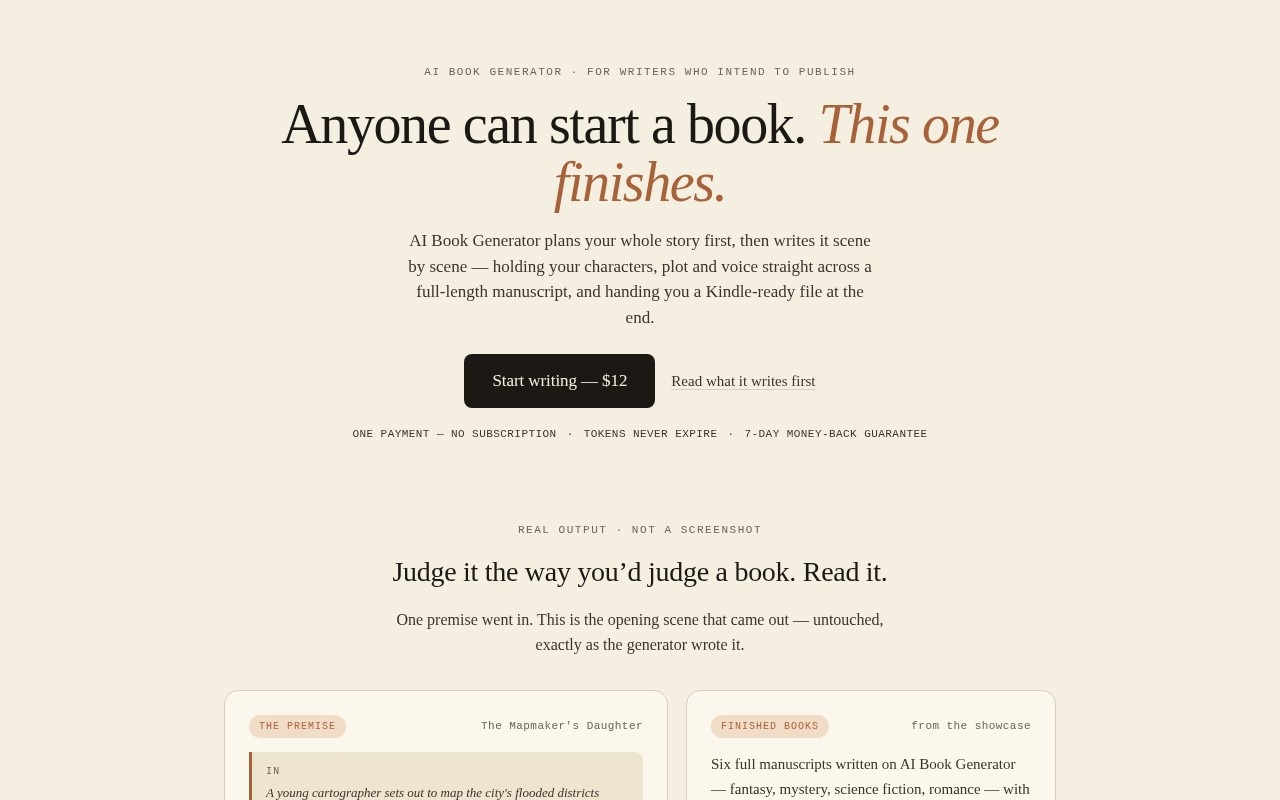 AI Book Generator官网截图