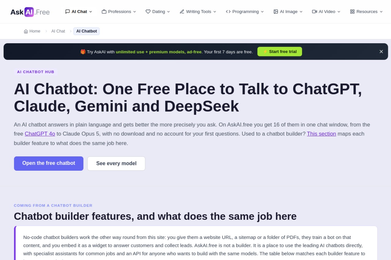 AIchatbot For Customer Service官网截图