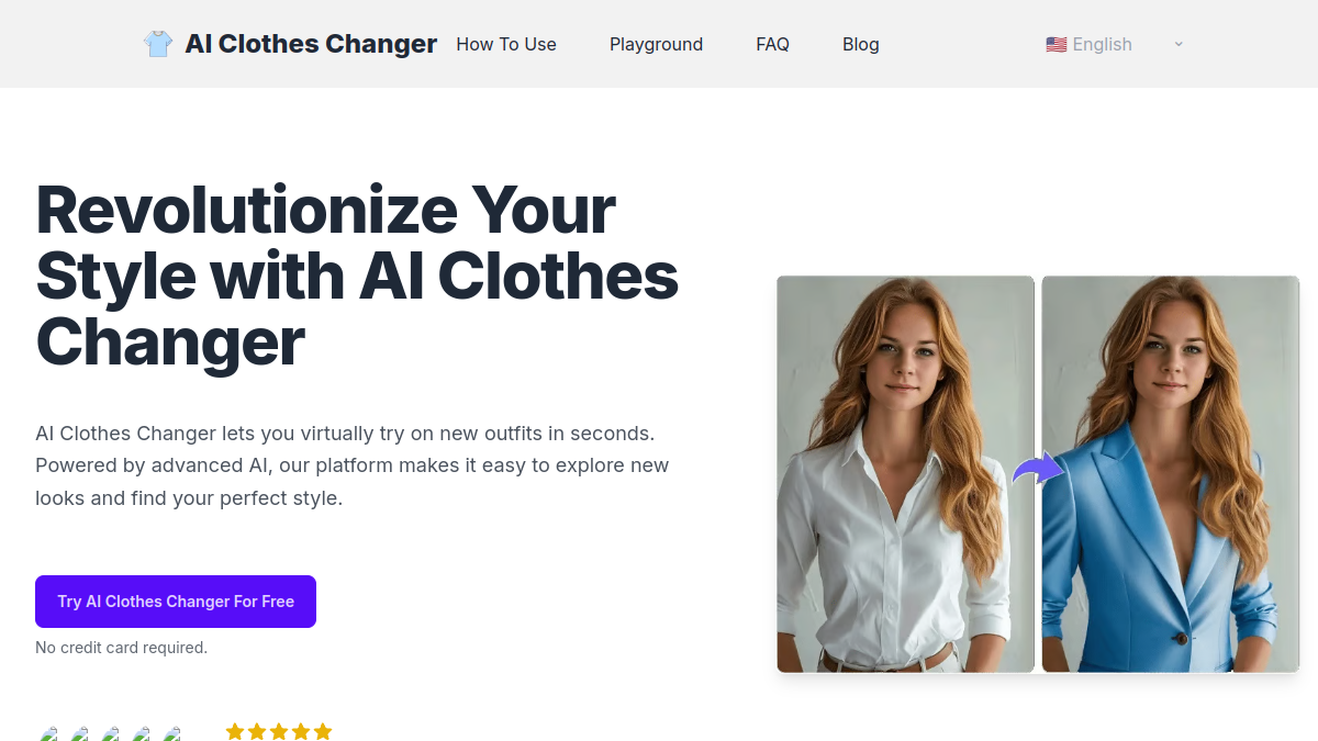 AI Clothes Changer官网截图