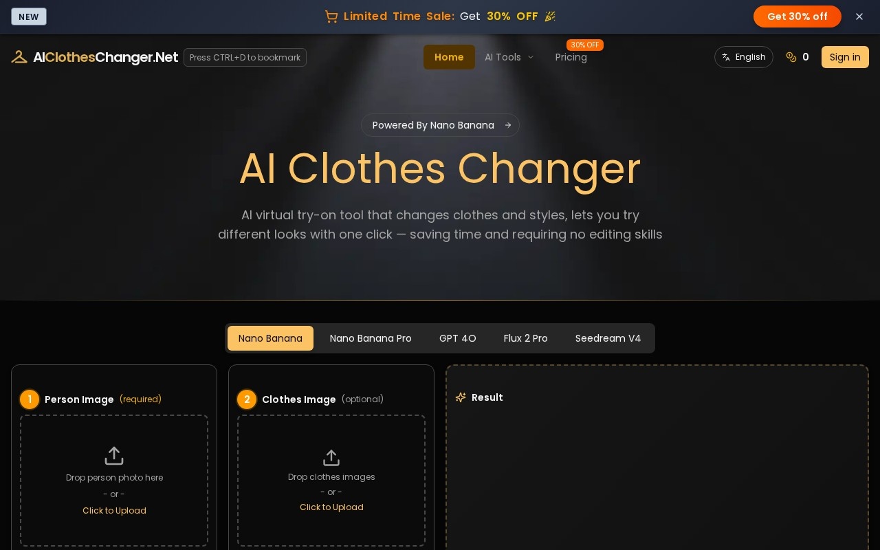 AI Clothes Changer官网截图