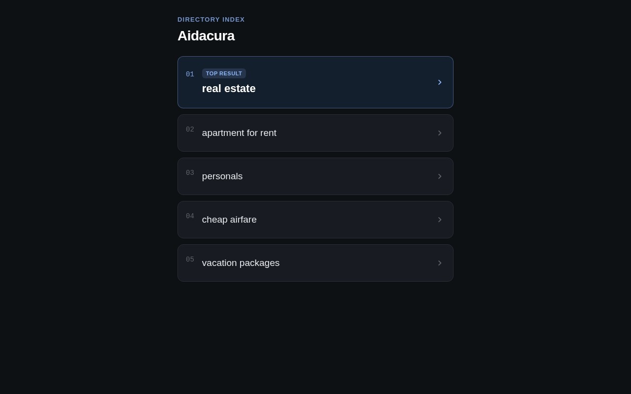 Aidacura官网截图