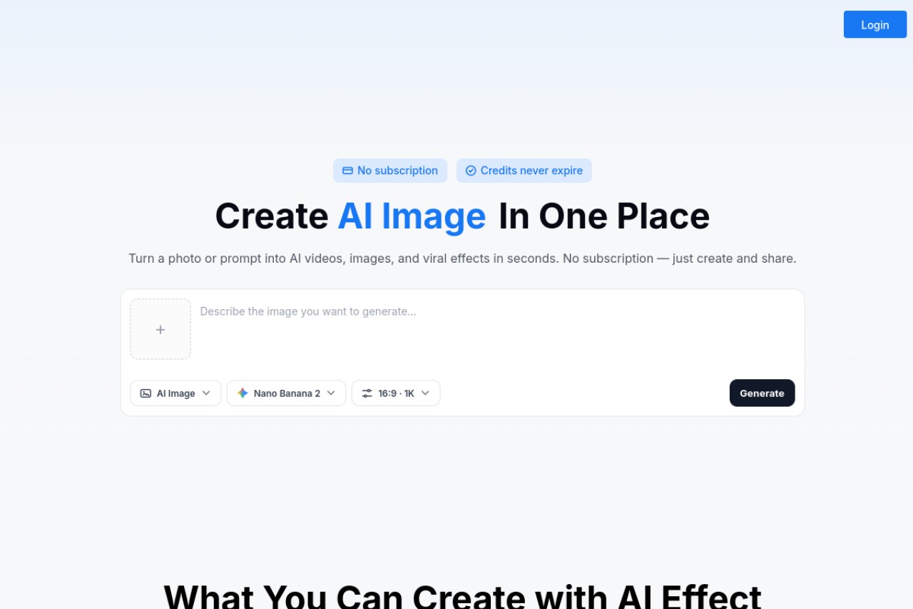AI Effect官网截图