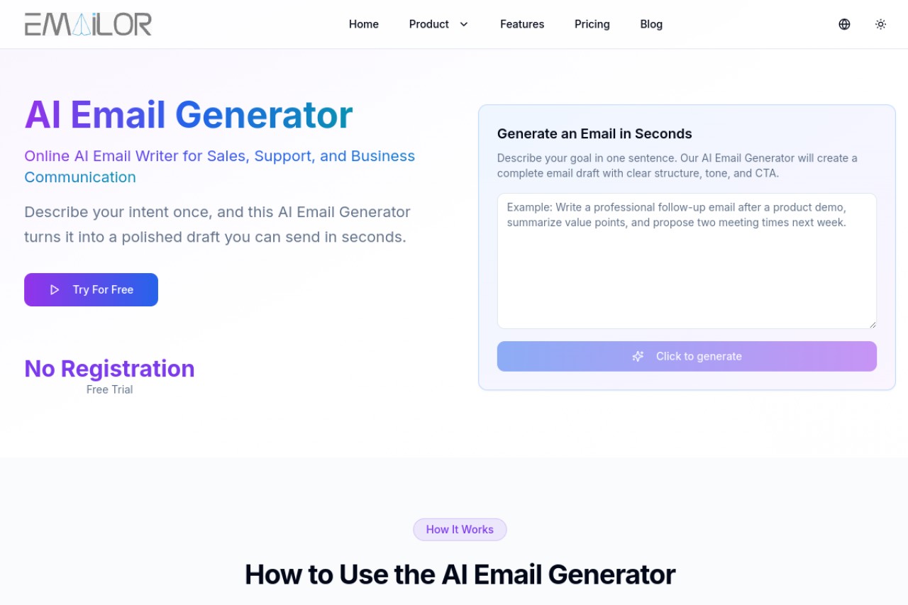 Emailor官网截图
