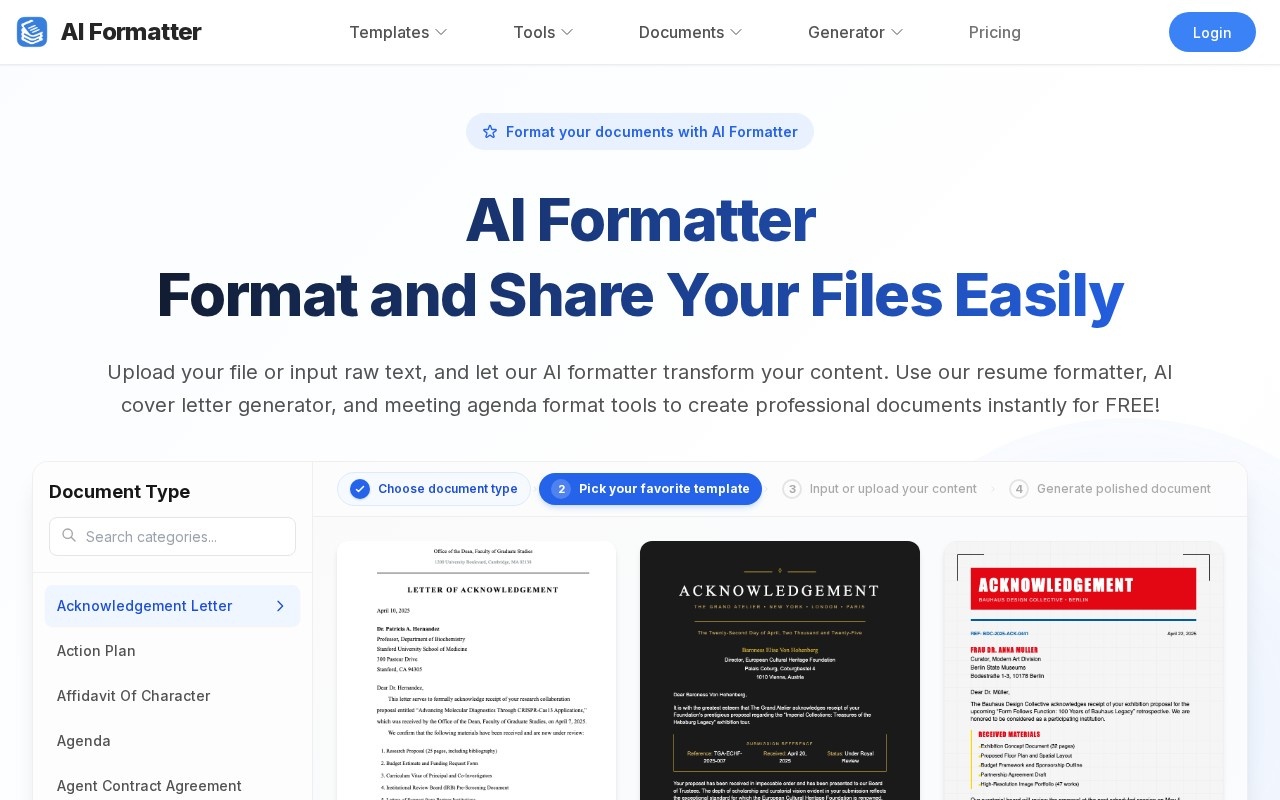 AI Formatter官网截图