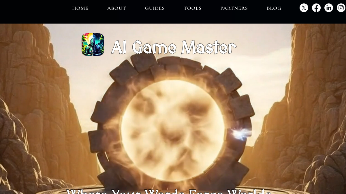 AI Game Master官网截图