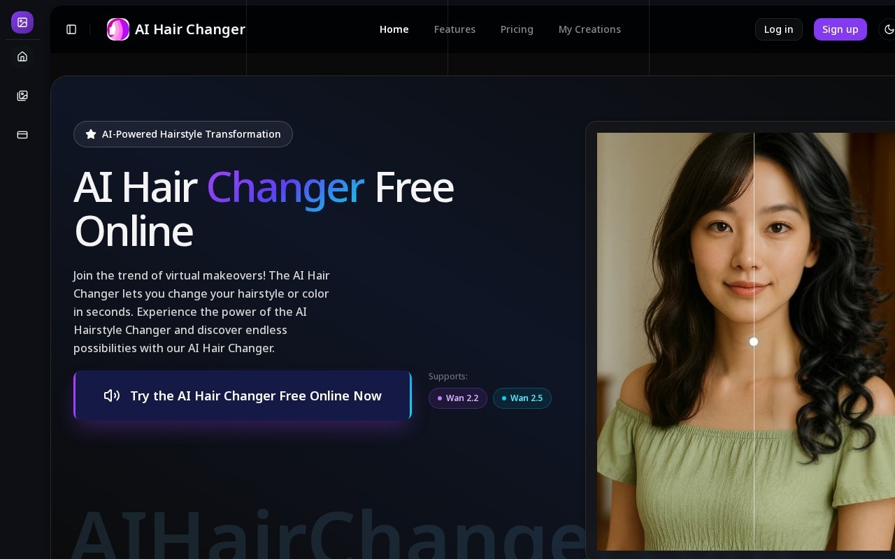 AI HairStyle Changer官网截图