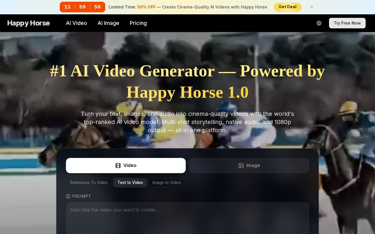 HappHorse AI Video官网截图