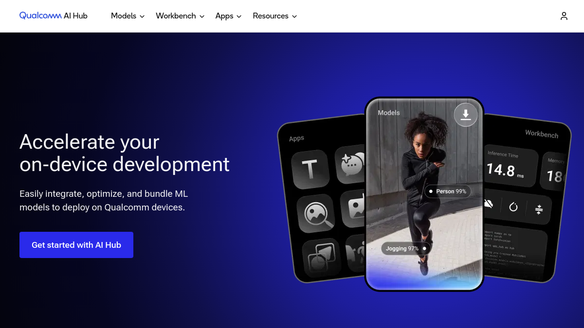 Qualcomm AI Hub官网截图