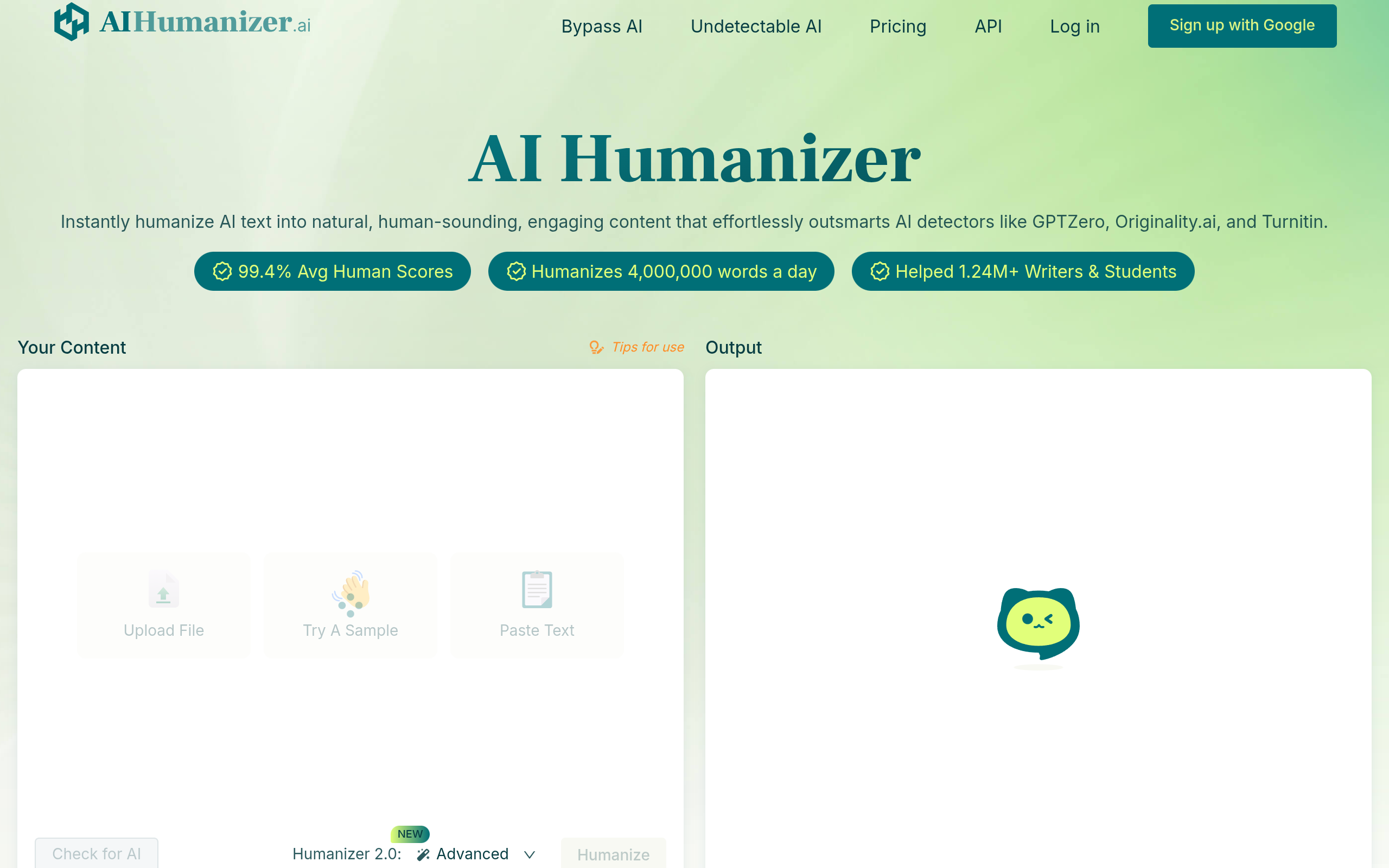 AIHumanizer官网截图