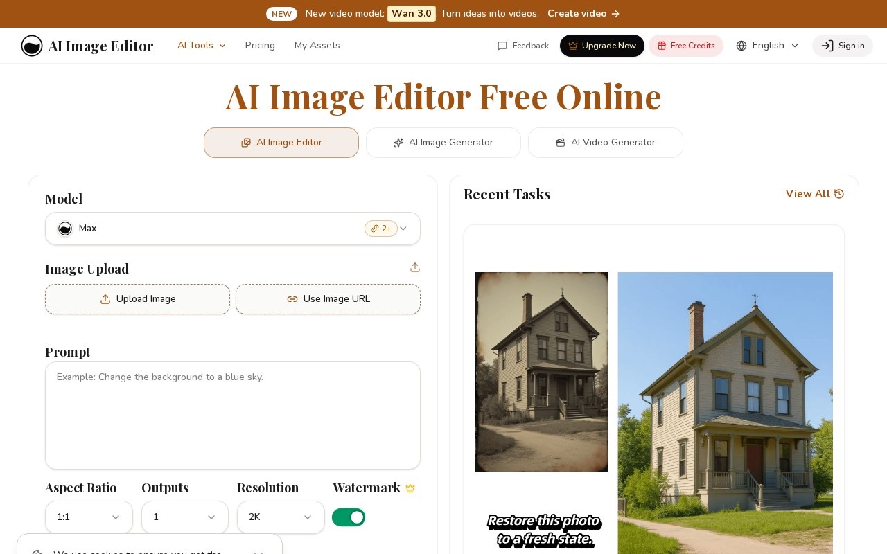 AI Image Editor官网截图