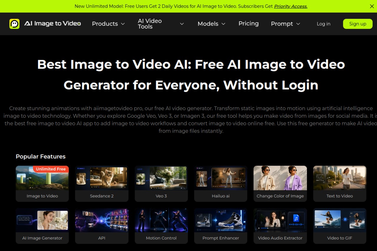 AI Image to Video官网截图