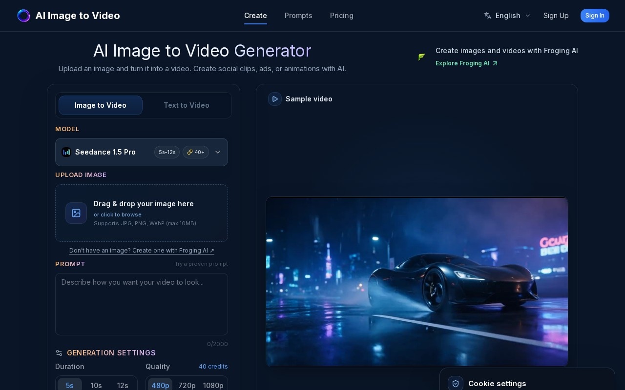 AI Image to Video官网截图