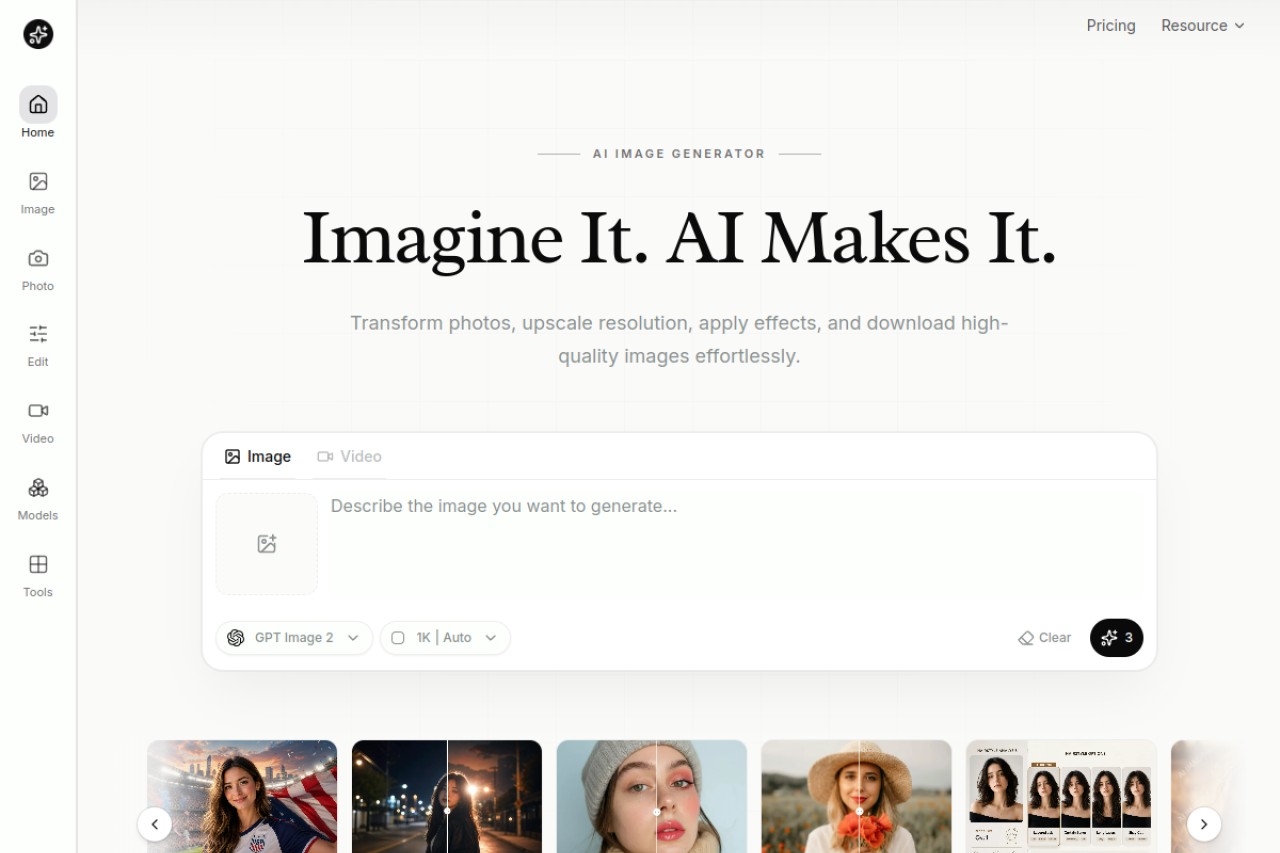 AI Imagine官网截图