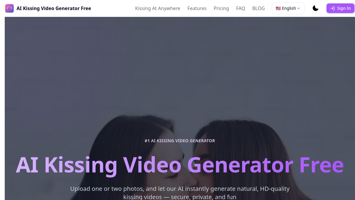 AI Kissing Video Generator Free官网截图
