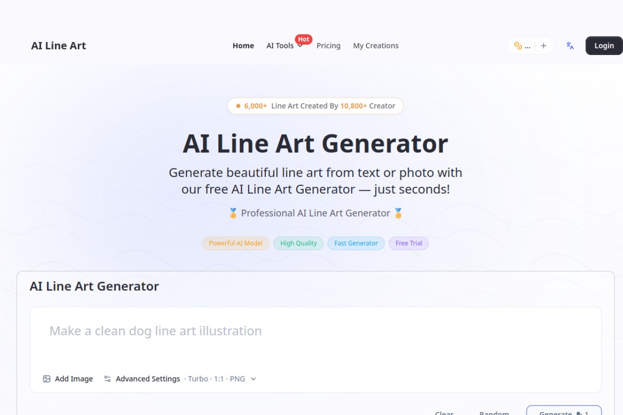 AI Line Art官网截图