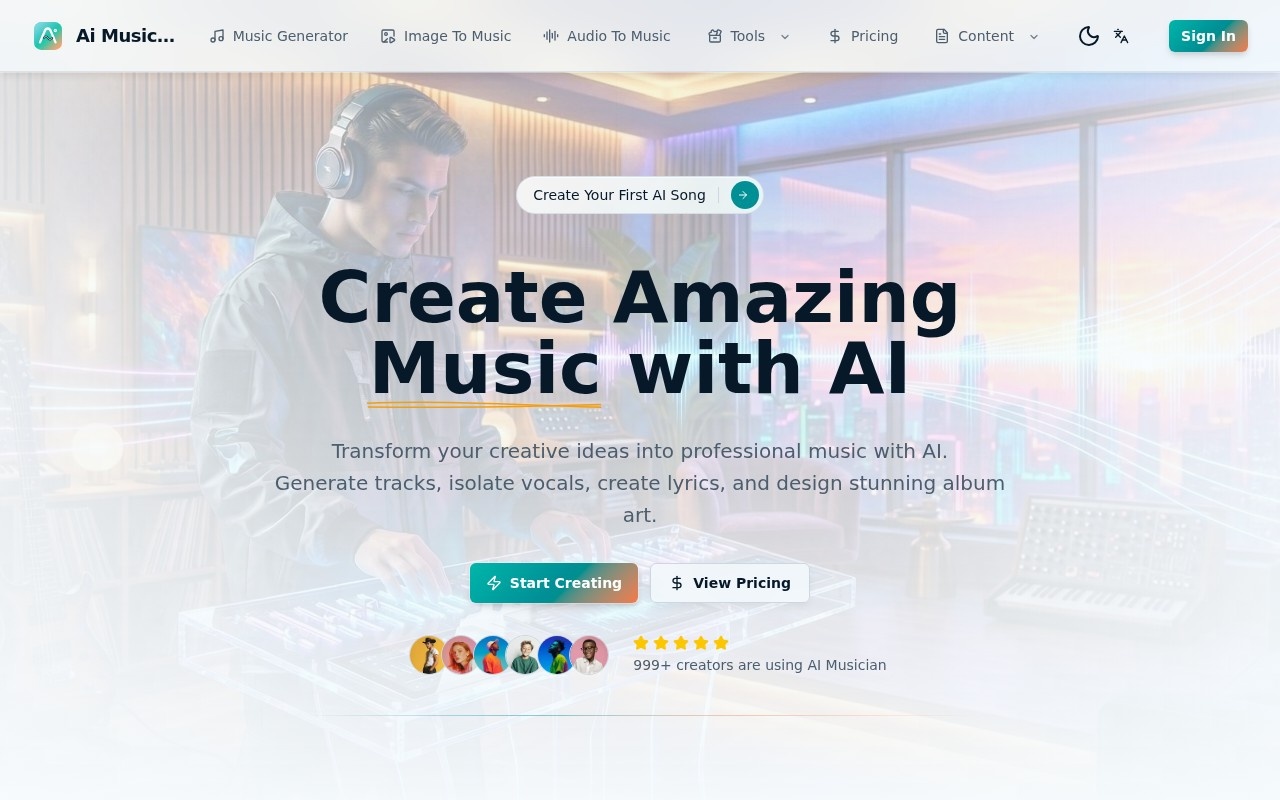 aiMusician.ai官网截图