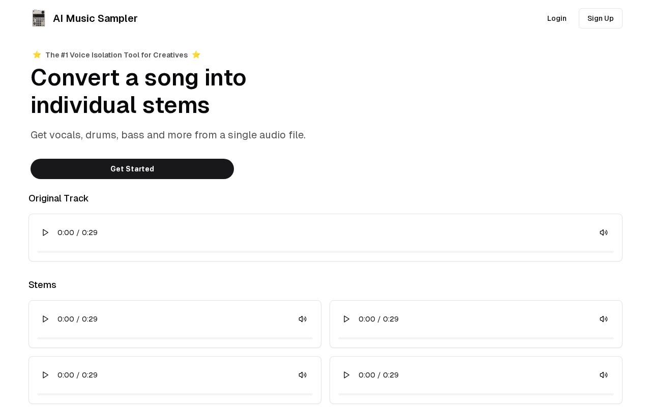 AI Music Sampler官网截图