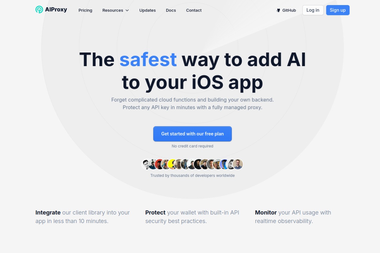 AIProxy官网截图