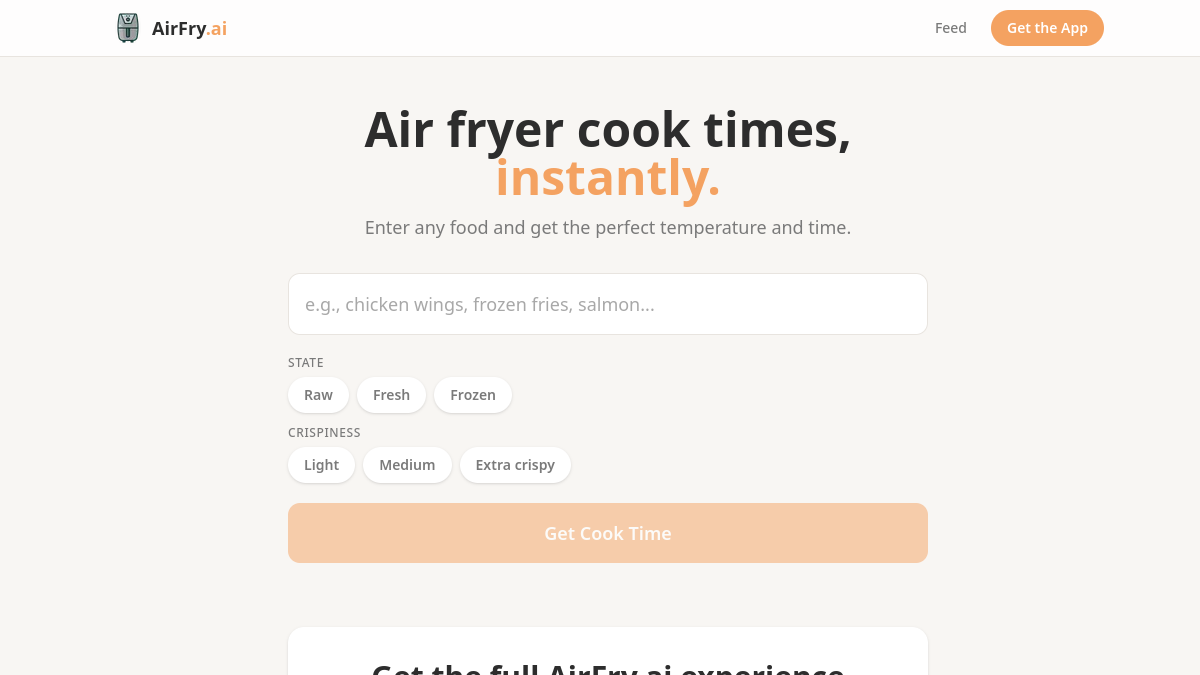 AirFry.ai官网截图
