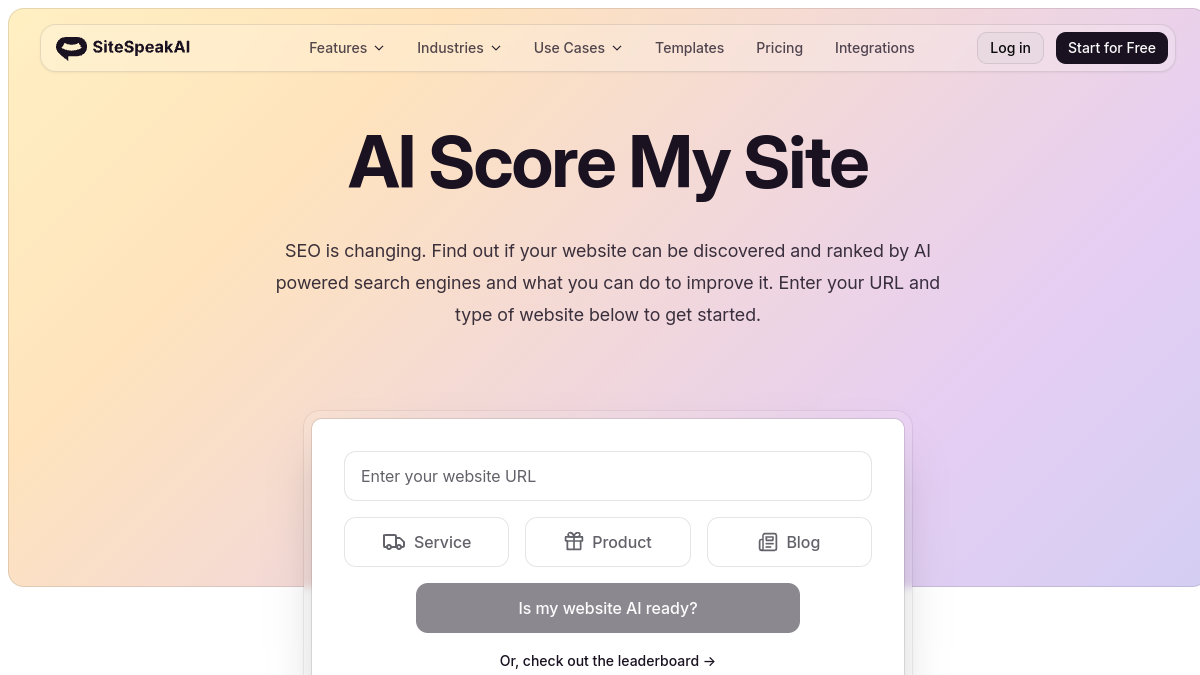 AI Score My Site官网截图