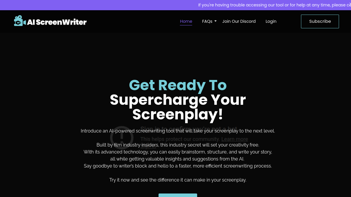 AI Screenwriter官网截图