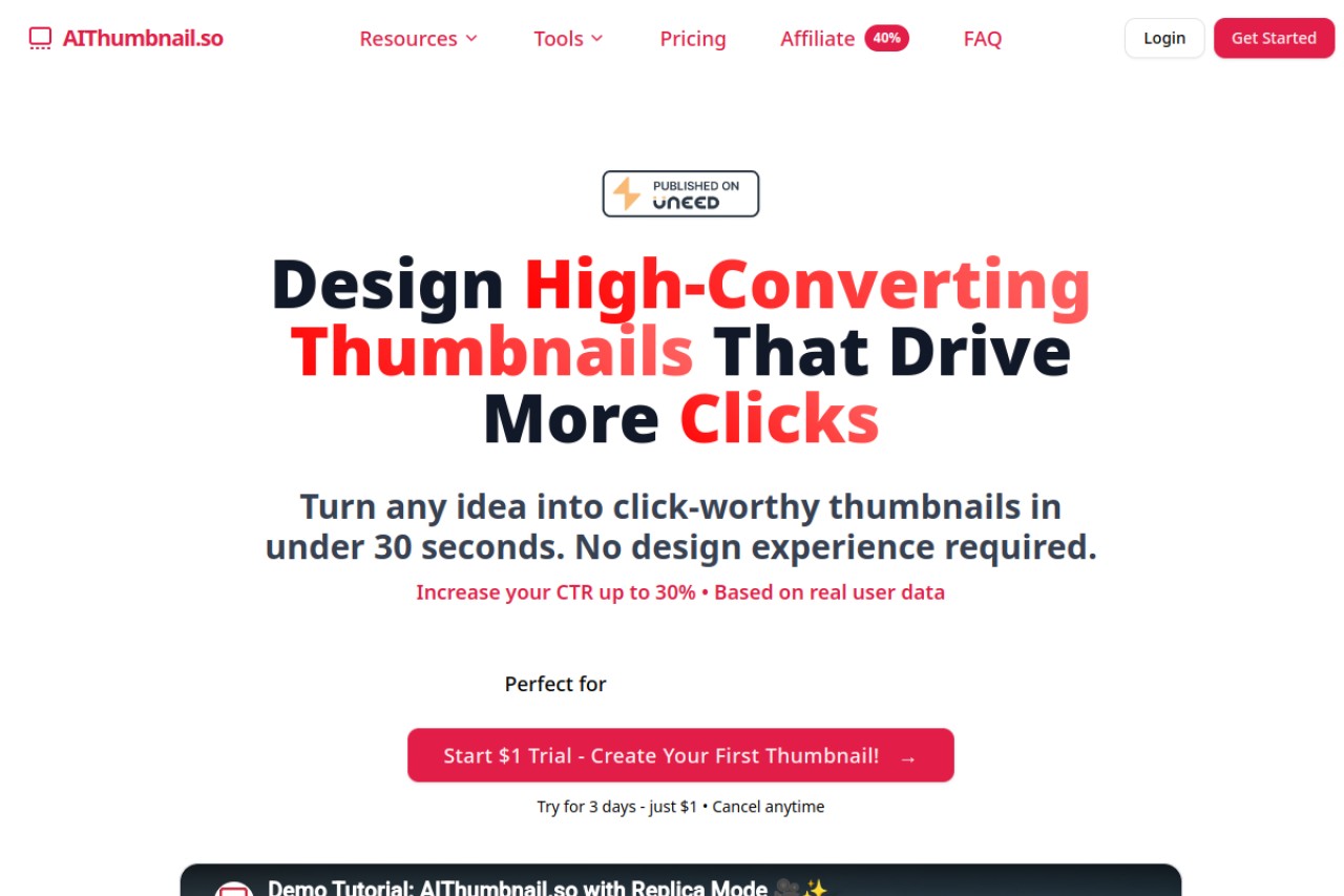 AIThumbnail.so官网截图