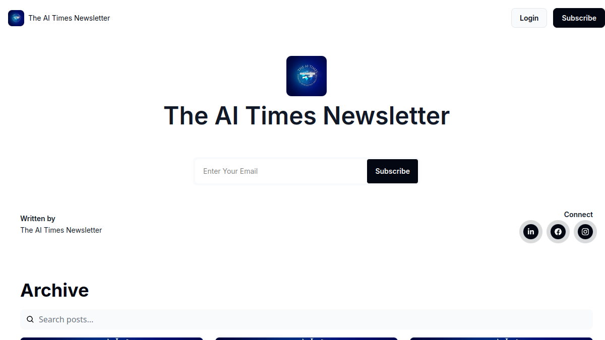 The AI Times官网截图