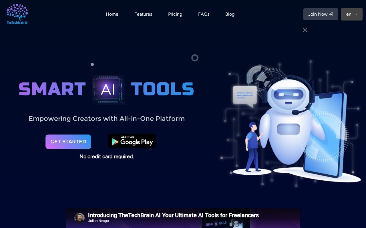 TheTechBrain AI官网截图