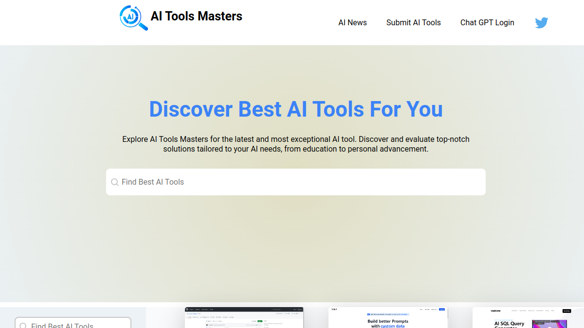AI Tools Masters官网截图